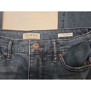 Sofia Jeans by Sofia Vergara Melisa Flare Jeans Womens Denim Size 6, Inseam 32"